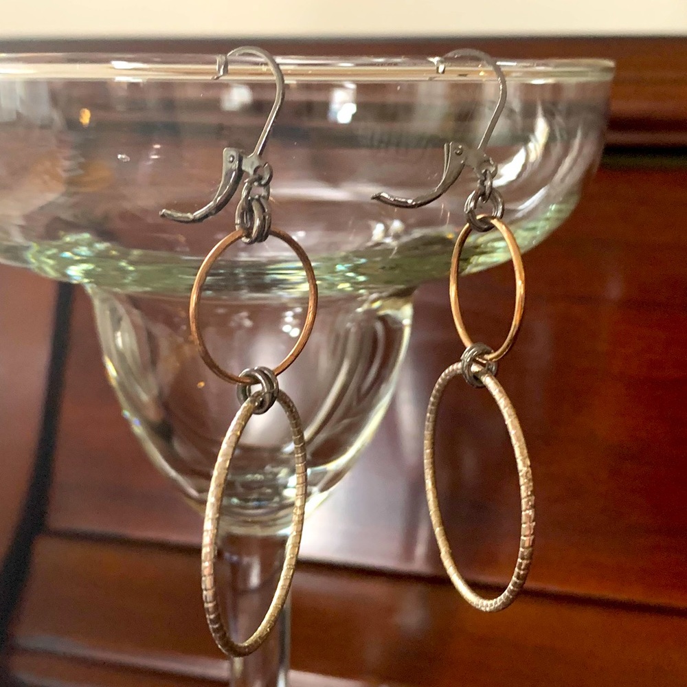 ⭐️3/$12⭐️ Tri-tone Hoop Earrings